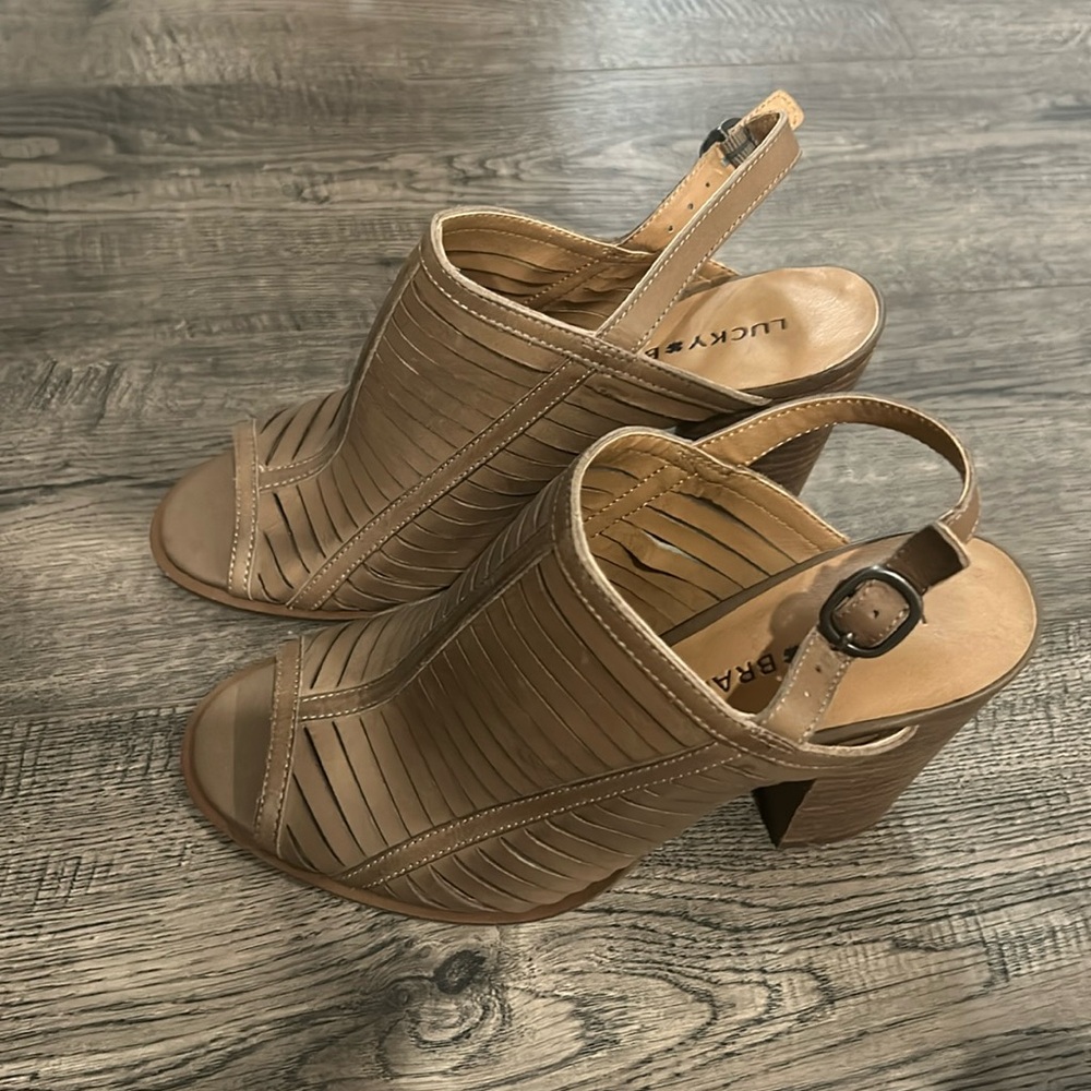 Lucky Brand Open Toe Booties